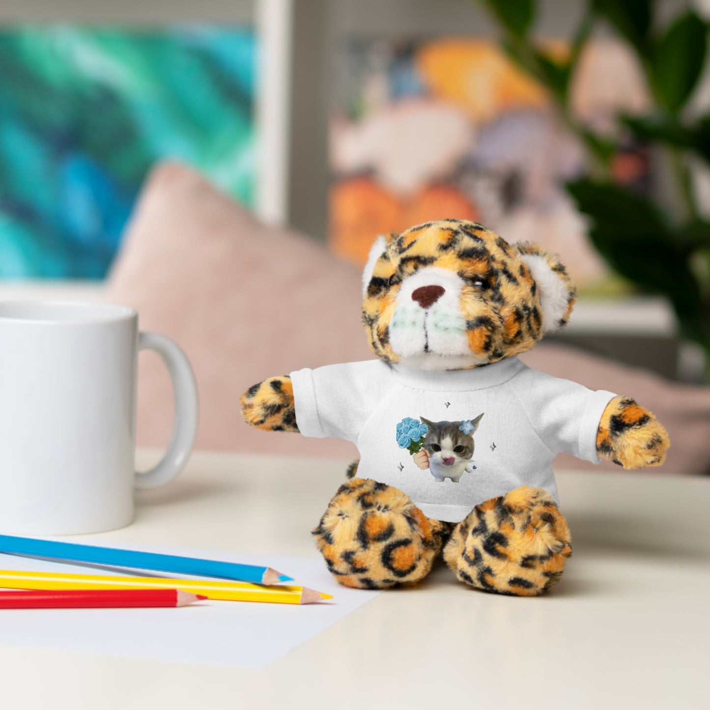 Cute Personalized Stuffed Animal Tee, Adorable Gift for Kids, Plush Teddy Bear with Custom Shirt, Perfect for Birthdays, Holidays, [...]