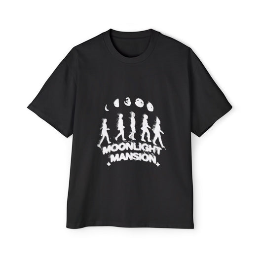 Moonlight Mansion Oversized Tee, Casual Streetwear Shirt, Graphic Tee for Men, Perfect for Festivals, Gift for Birthday or Holidays