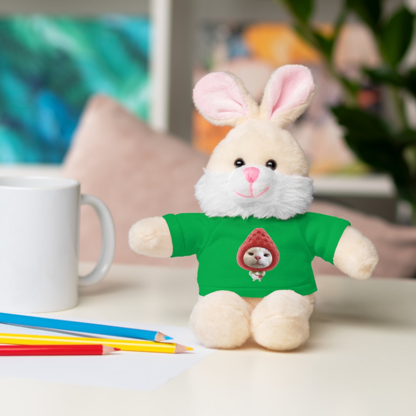 Cute Customizable Stuffed Animals with T-Shirt for Kids, Adorable Gifts, Plush Toys, Birthday Surprises, Collectible Toys, Keepsake Gifts