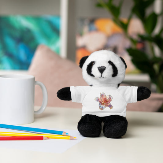 Cute Stuffed Animal Tee with tropical flower