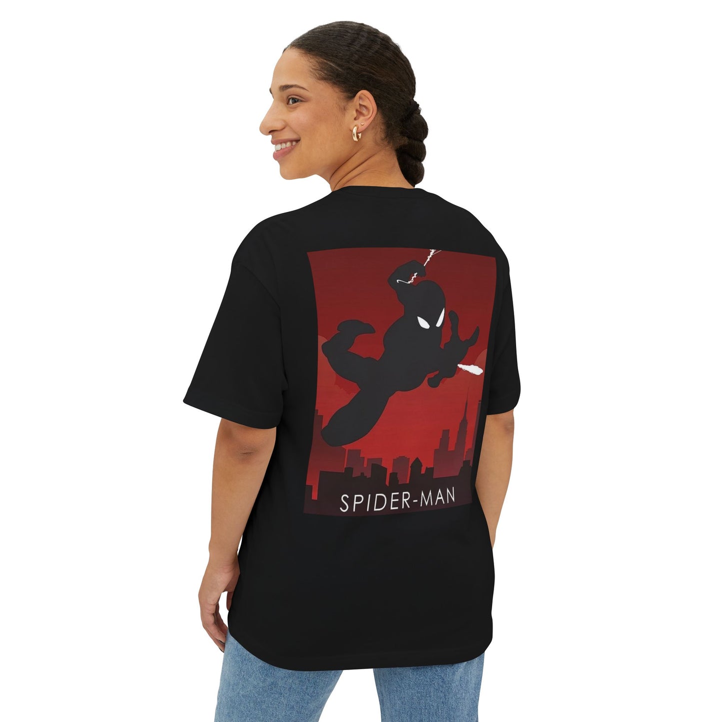 Marvel Spider-Man Graphic Oversized Tee - Unisex, Trendy, Casual Wear, Gift for Fans, Superhero Apparel