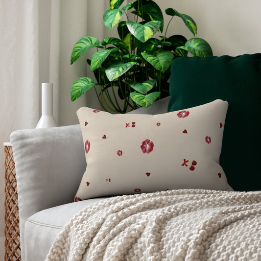 Cherry Kiss Comforter & Pillow Set – Flirty Red Lips, Hearts & Cherries 💋🍒❤️