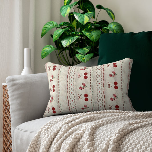 Cherry Lace Dream Comforter & Pillow Set – Sweet Vintage Bows & Blossoms 🍒🌸🧵