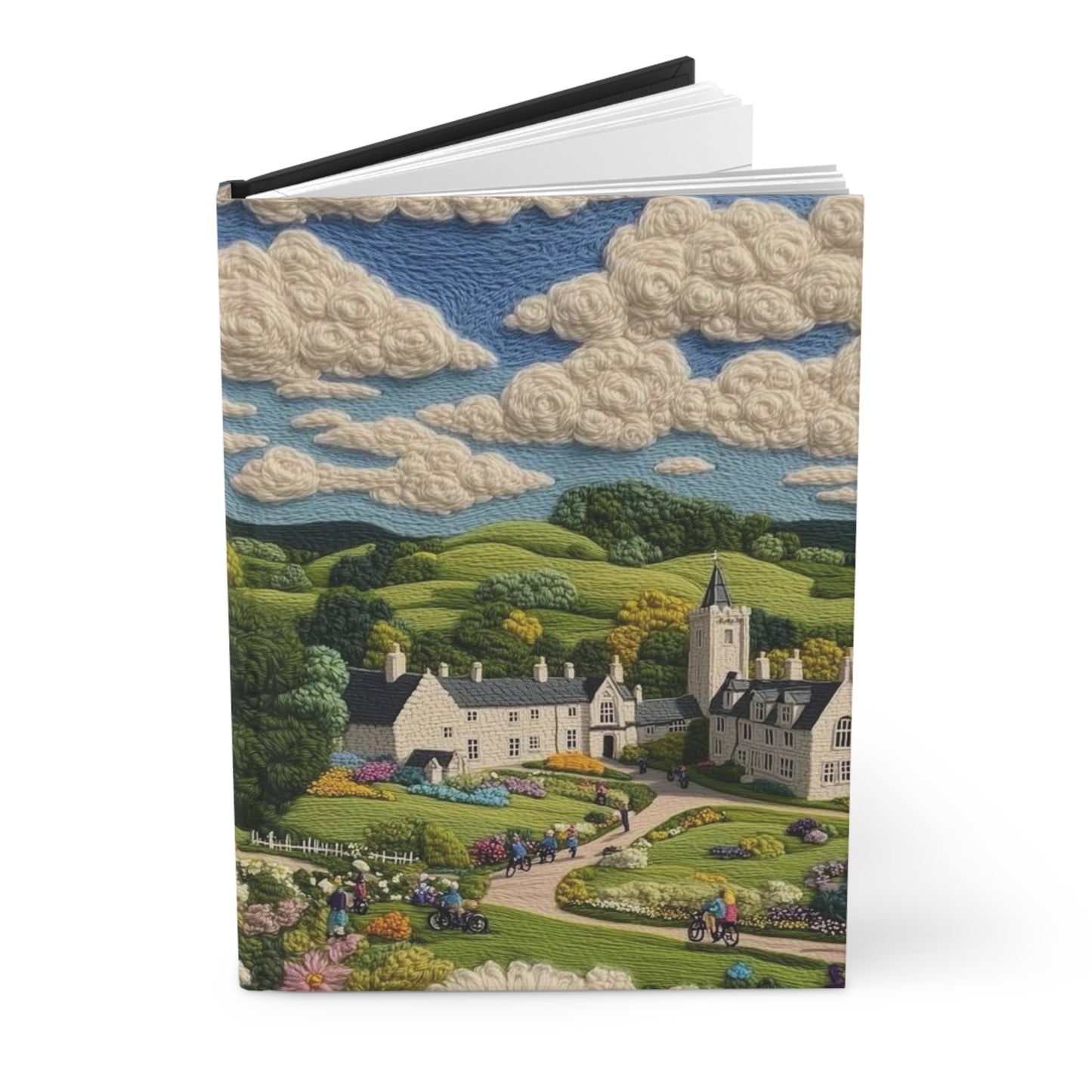 Countryside Landscape Journal, Floral Notebook, Writing Gift, Nature Lover's Diary, Travel Journal, Cute Stationery