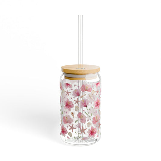 Floral Sipper Glass, Eco-Friendly Drinkware for Home, Summer Parties, Gifts for Flower Lovers, Reusable Glass with Bamboo Lid, Perfect [...]
