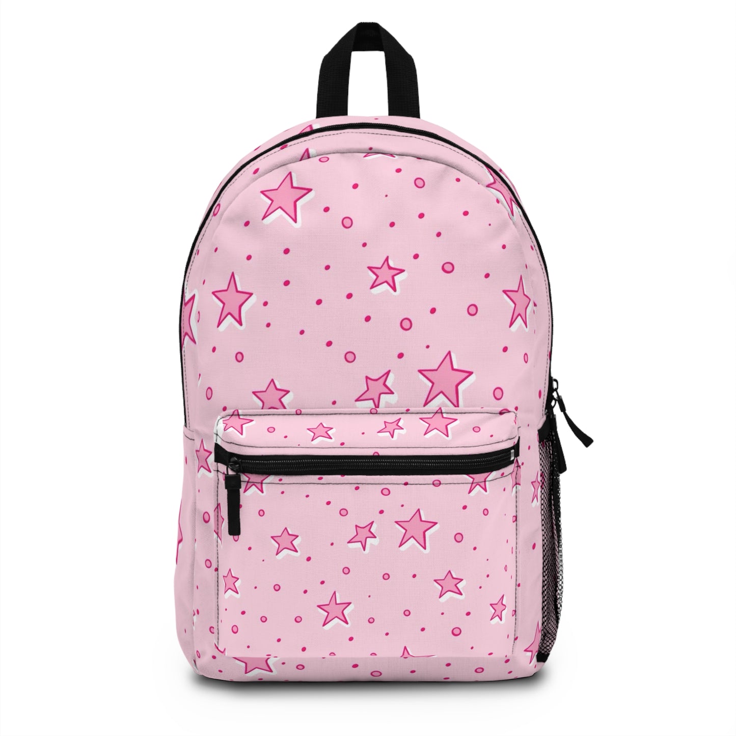 Pink Starry Backpack | Cute Kid's School Bag | Girls' Backpack | Trendy Daypack | Star Pattern Design | Fun Gift Idea