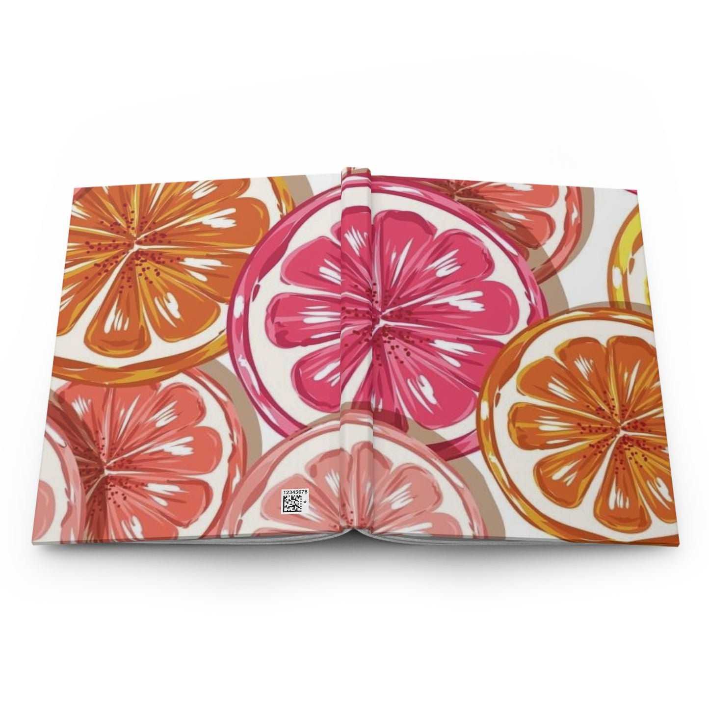 Citrus-Inspired Hardcover Journal - Vibrant Floral Notebook for Daily Writing, Sketching, or Gift Giving, Summer Vibe, Travel Diary