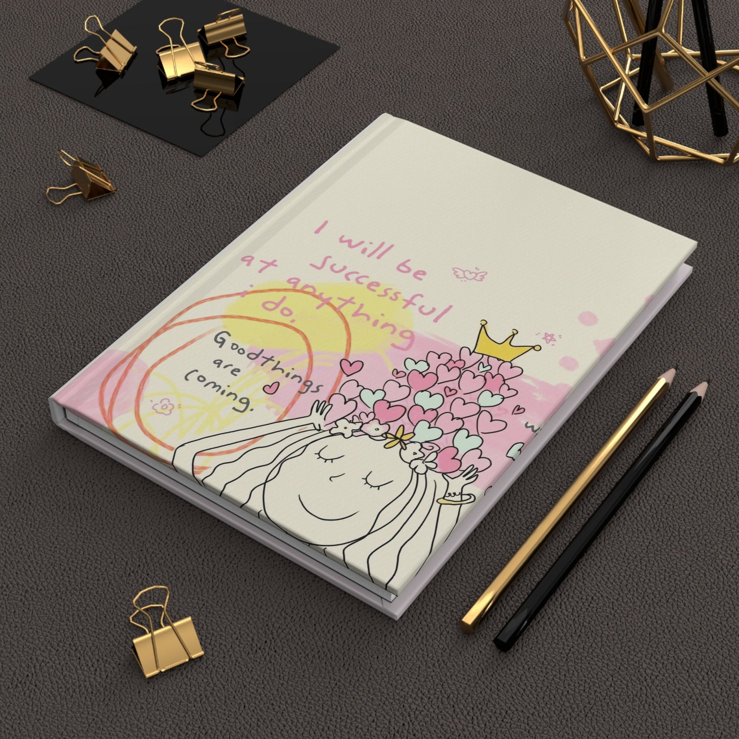 Inspirational Hardcover Journal for Dreams, Writing, Creativity, Gift for Students, Motivational Gift, Positive Affirmation Diary