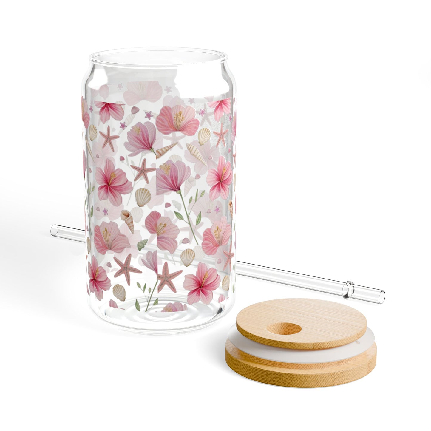 Floral Sipper Glass, Eco-Friendly Drinkware for Home, Summer Parties, Gifts for Flower Lovers, Reusable Glass with Bamboo Lid, Perfect [...]