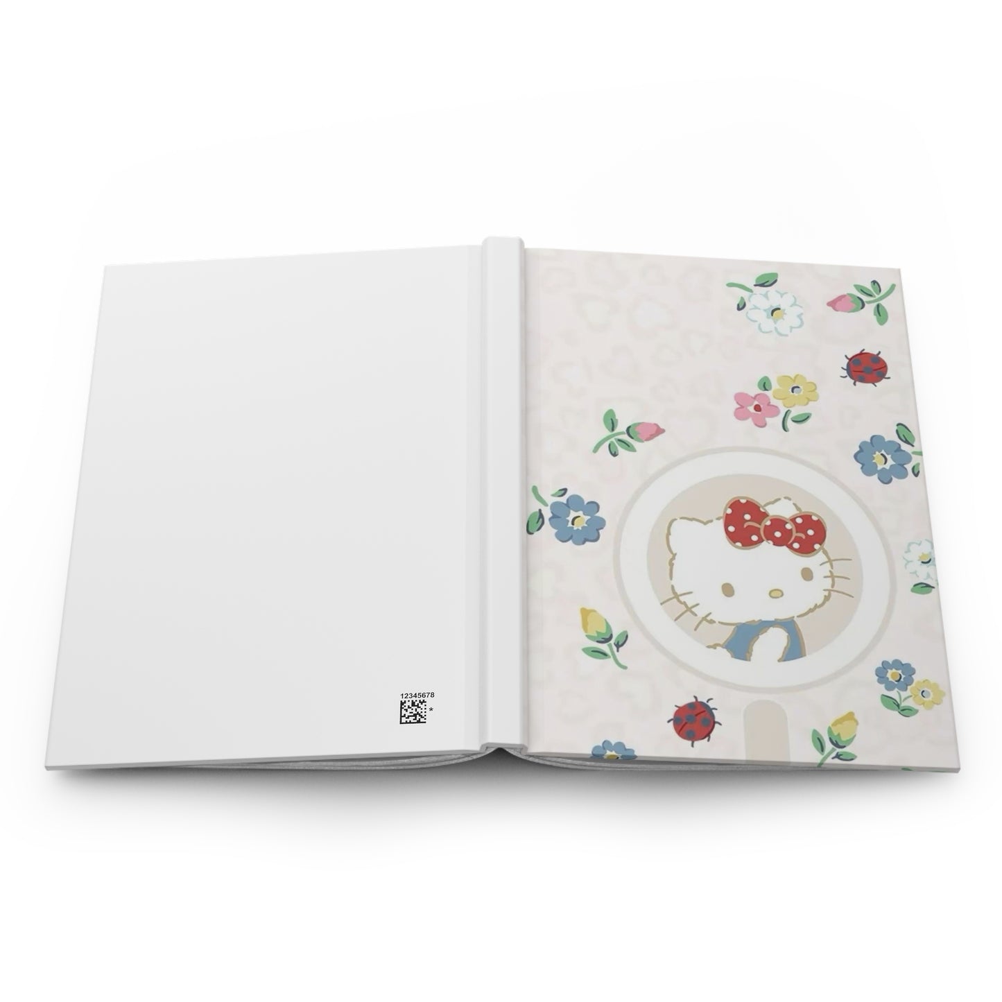 Cute Floral Hello Kitty Hardcover Journal, Writing Notebook, Gift for Her, Hello Kitty Journal, School Supplies, Plan Your Dreams