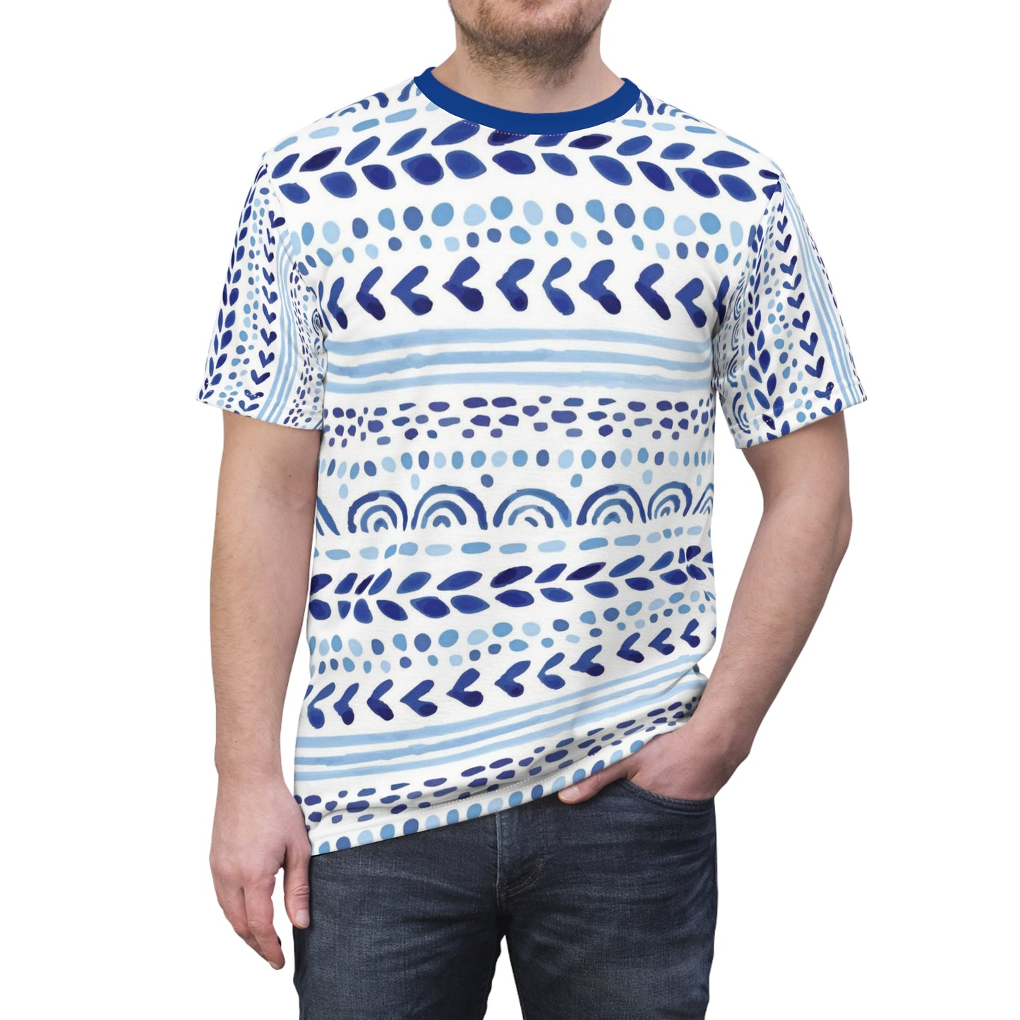 Bohemian-Scandinavian Print Unisex Tee, Casual Everyday Wear, Summer Style Shirt, Boho Graphic Tee, Gift for Friends