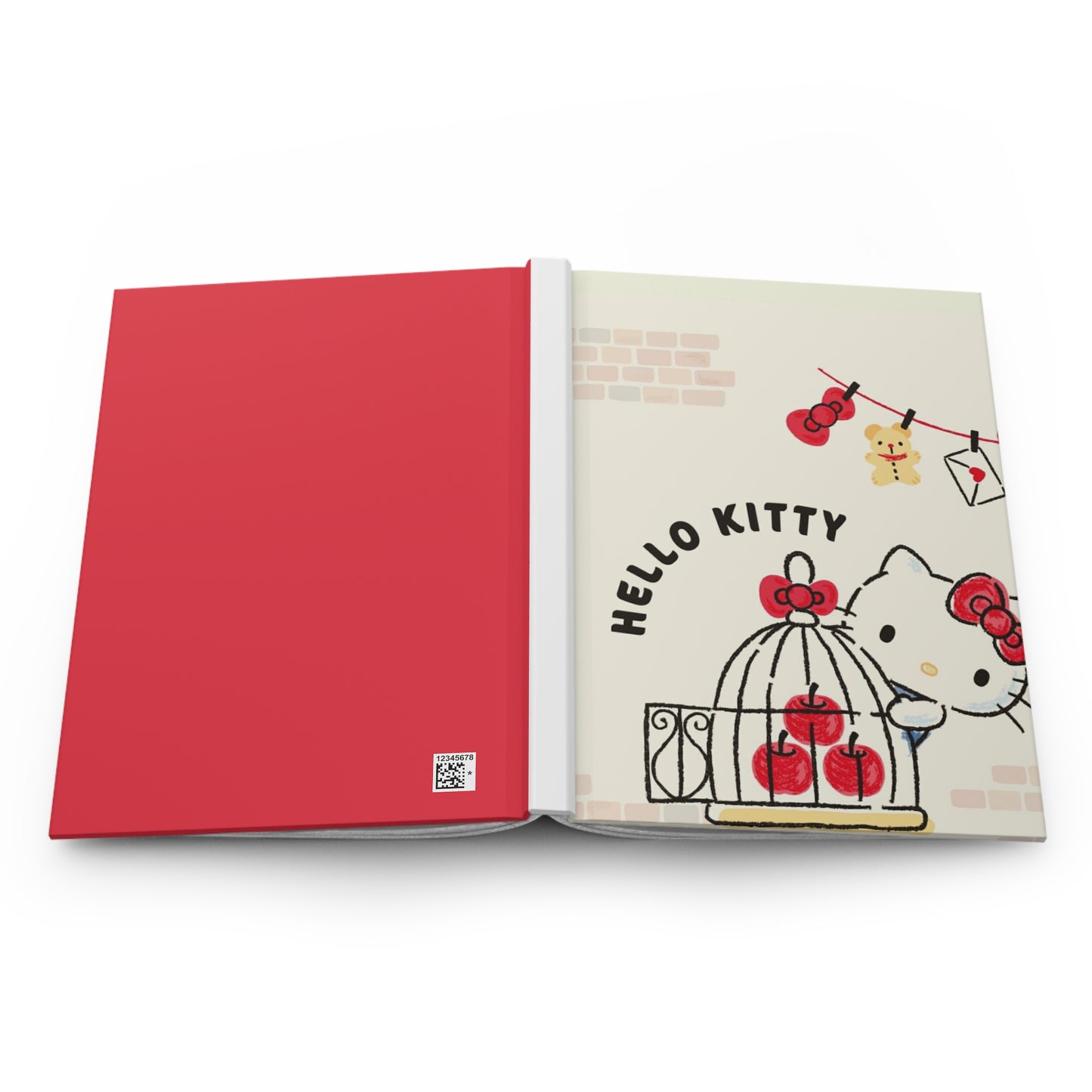 Hello Kitty Hardcover Journal, Cute Stationery Gift, School Supplies, Diary for Kids, Creative Writing Journal, Travel Notebook