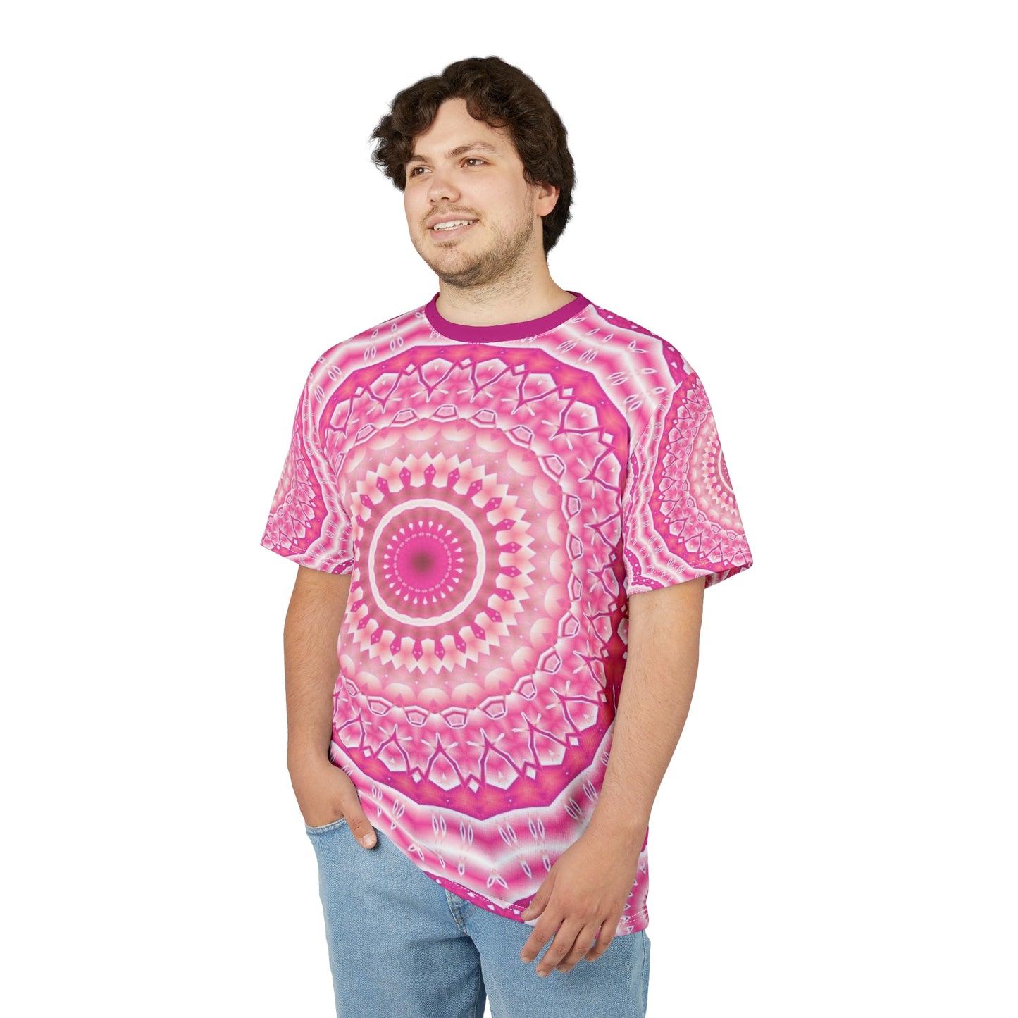 Mandala Scandinavian Pattern Unisex Tee: Vibrant Casual Wear, Bohemian Style, Festival Outfit, Gift for Her, Nature Lover Apparel