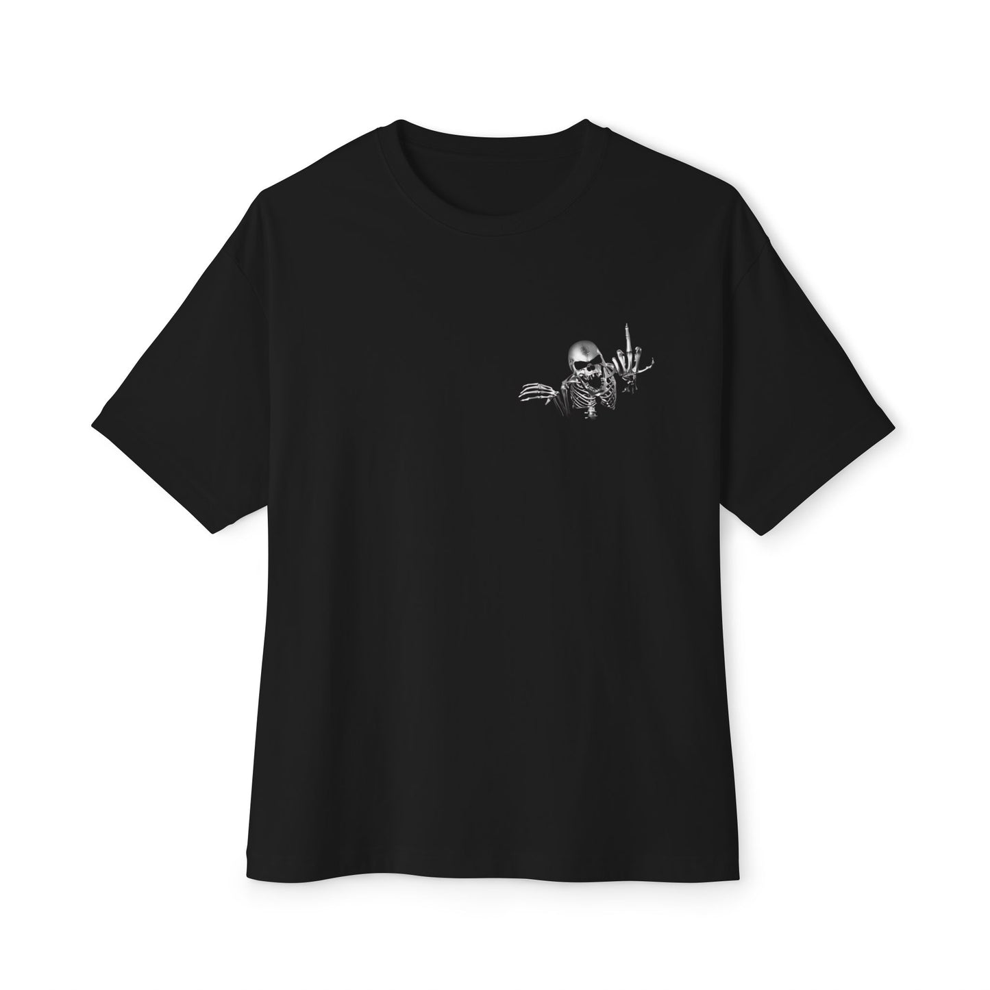 Edgy Skeleton Graphic Tee for Men, Oversized Casual Top, Trendy Streetwear, Alternative Fashion, Perfect Gift for Halloween, Music Lovers