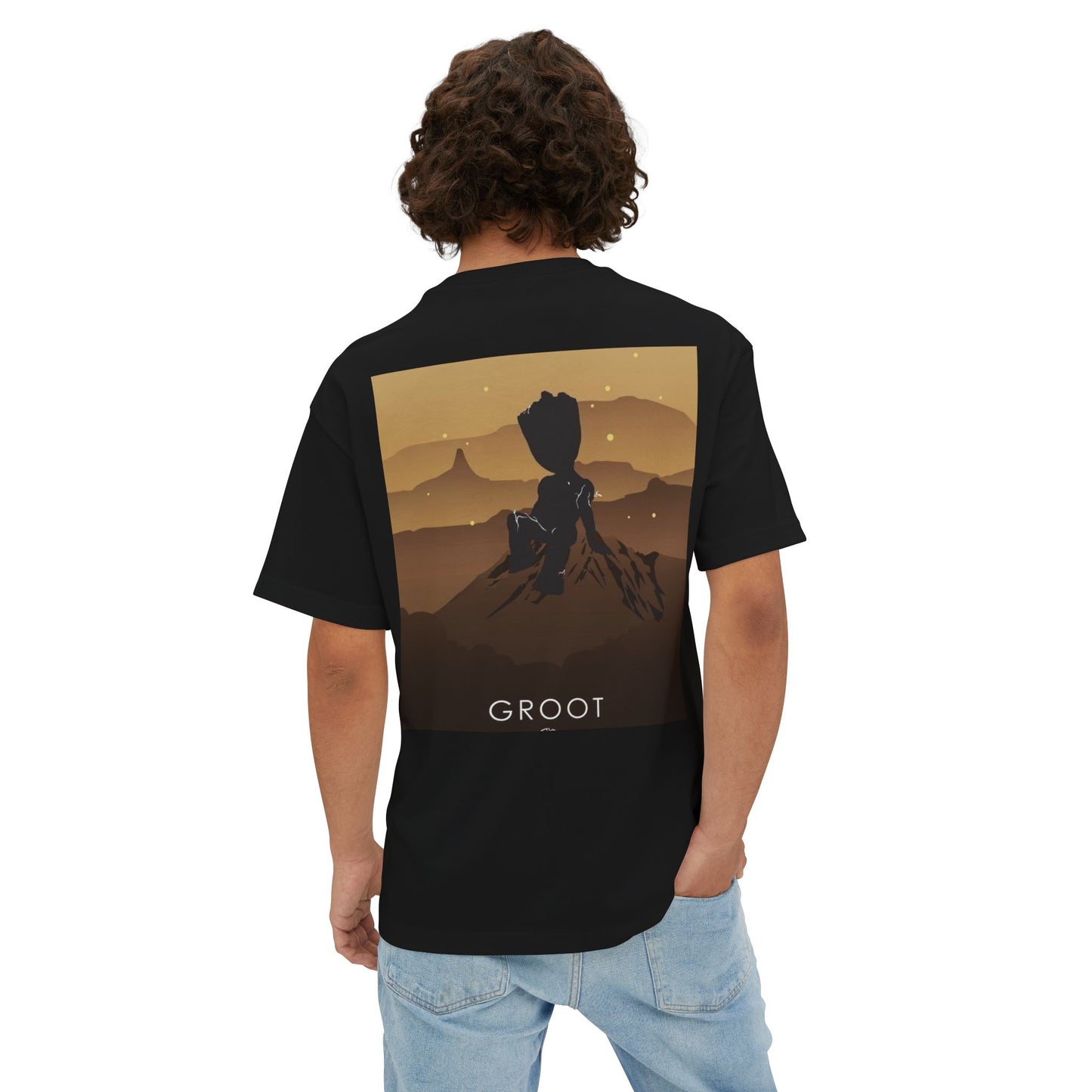 Marvel & Groot Unisex Oversized Tee - Casual Fan Apparel, Comic Gift, Unique T-Shirt, Stylish Graphic Top, Birthday Present