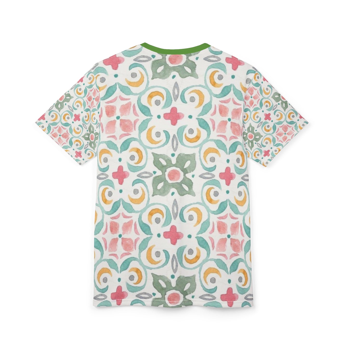 Vibrant Floral Print Scandinavian Unisex Tee, Boho Style, Summer Shirt, Unique Gift, Festival Wear, AOP T-Shirt