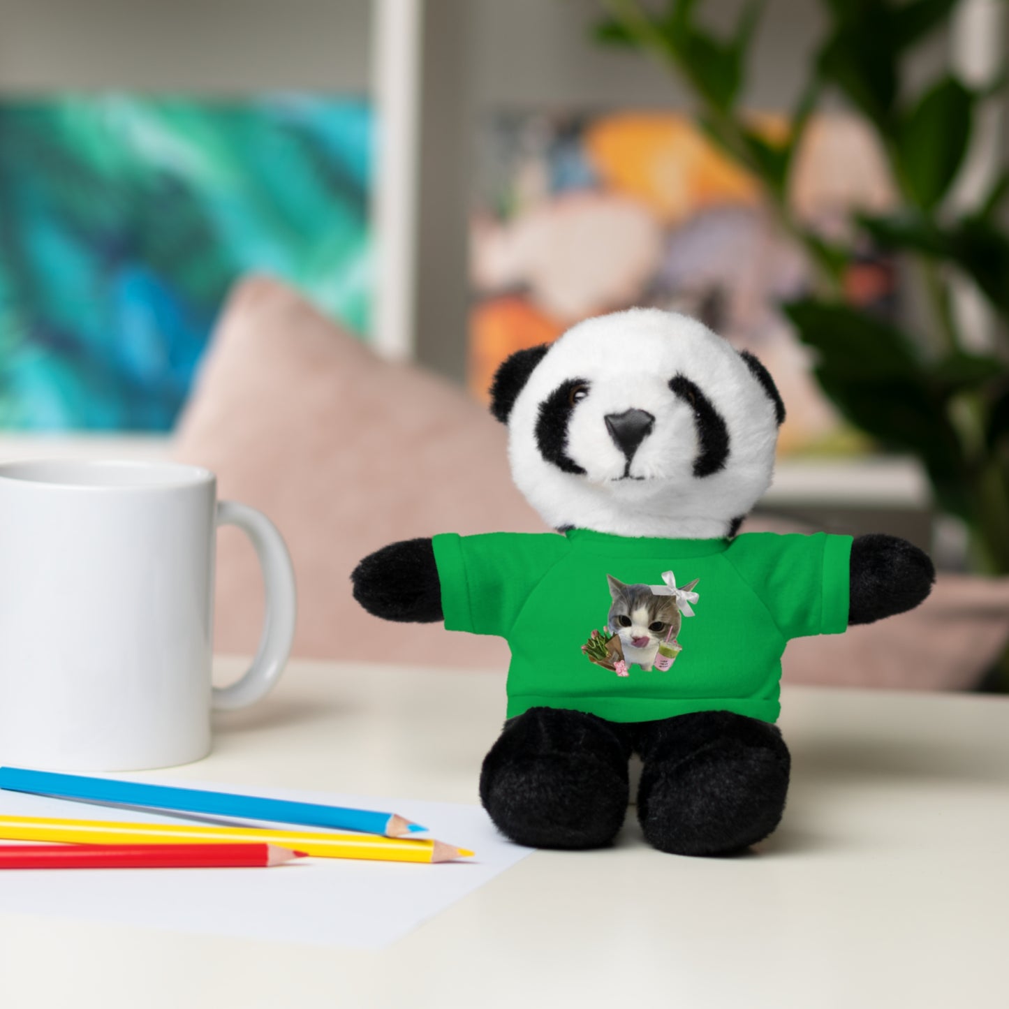 Personalized Stuffed Animal with T-Shirt, Custom Plush Toy, Unique Gift for Kids, Pet-Lovers, Birthday, Baby Shower, Holiday Gift