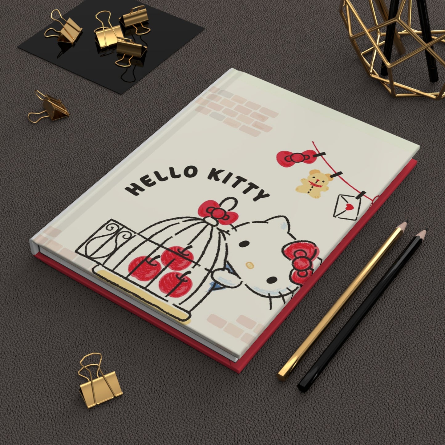 Hello Kitty Hardcover Journal, Cute Stationery Gift, School Supplies, Diary for Kids, Creative Writing Journal, Travel Notebook