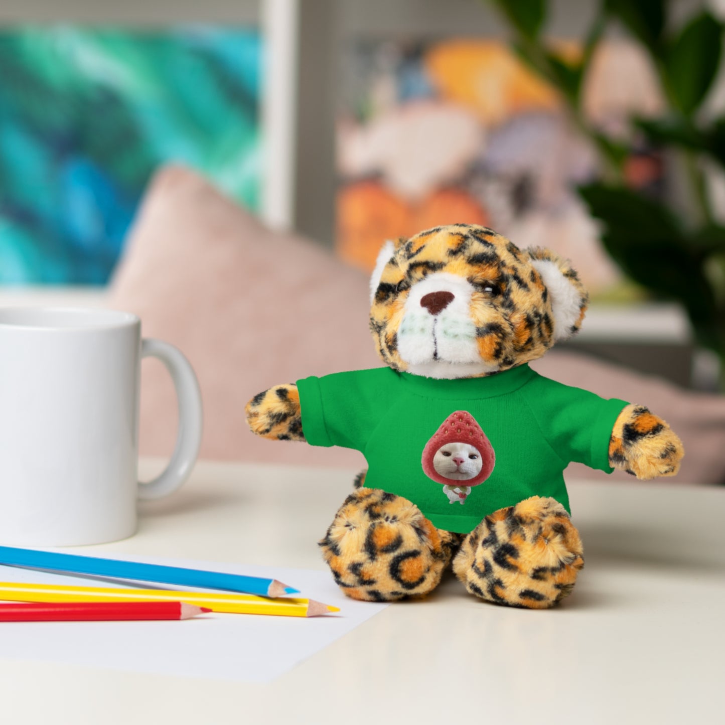 Cute Customizable Stuffed Animals with T-Shirt for Kids, Adorable Gifts, Plush Toys, Birthday Surprises, Collectible Toys, Keepsake Gifts