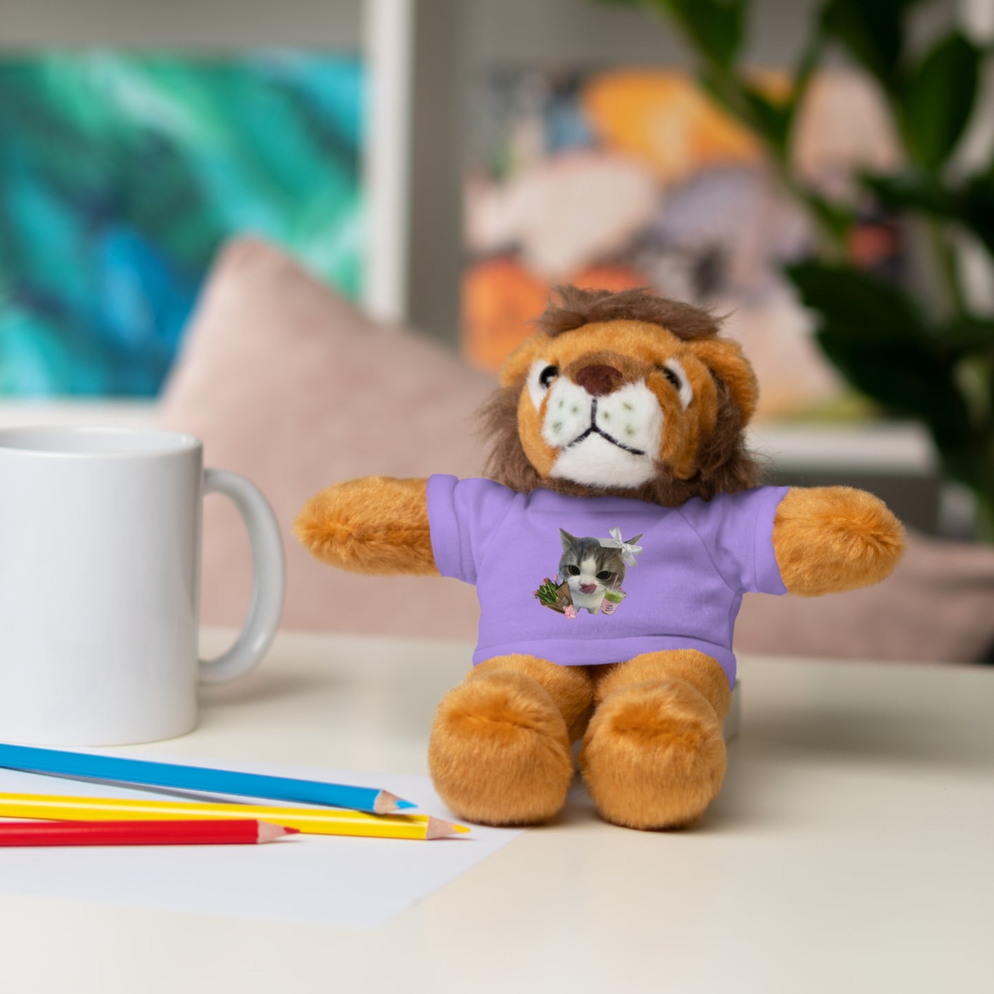 Personalized Stuffed Animal with T-Shirt, Custom Plush Toy, Unique Gift for Kids, Pet-Lovers, Birthday, Baby Shower, Holiday Gift