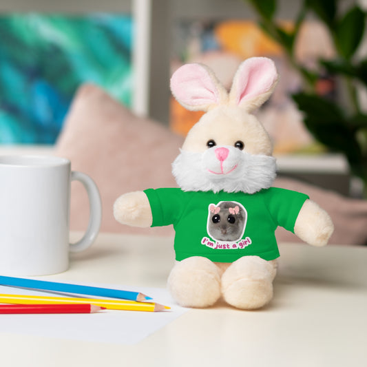 Adorable Stuffed Animal with T-Shirt, Cute Gifts for Kids, Birthday Present, Plush Toy for Girls and Boys, Collectible Teddy Bear