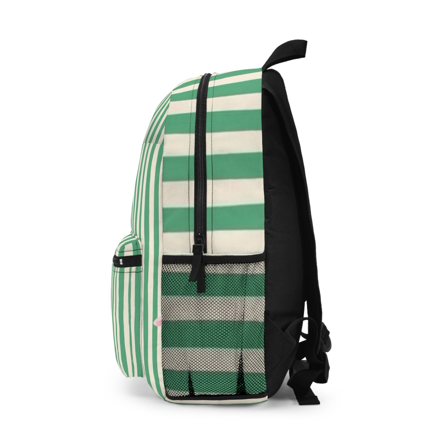 Beach Vibe Backpack - Summer Essentials, Travel Bags, School Supplies, Gift for Ocean Lovers, Striped Design