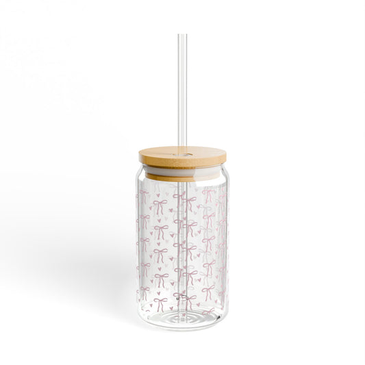 Chic Sipper Glass, Eco-friendly Drinkware, Stylish Water Bottle, Gift for Friends, Party Essential, Summer Hydration