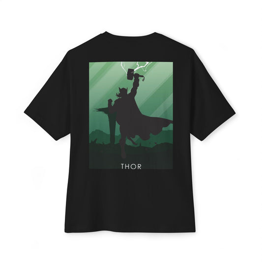 Marvel & Thor Graphic Oversized Tee, Unisex Boxy Shirt, Comic Book Hero T-Shirt, Perfect for Halloween, Gift for Fans, Retro Vibe