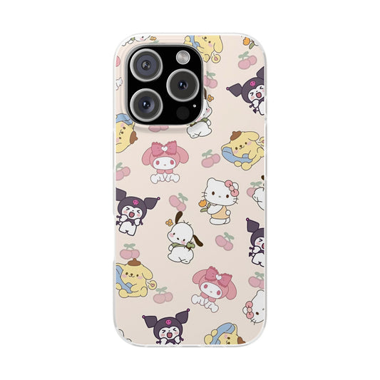Cute Character Phone Case, Kawaii Flexi Cases for Teens, Anime Style UX Cases, Gift for Friends, Cute Accessories