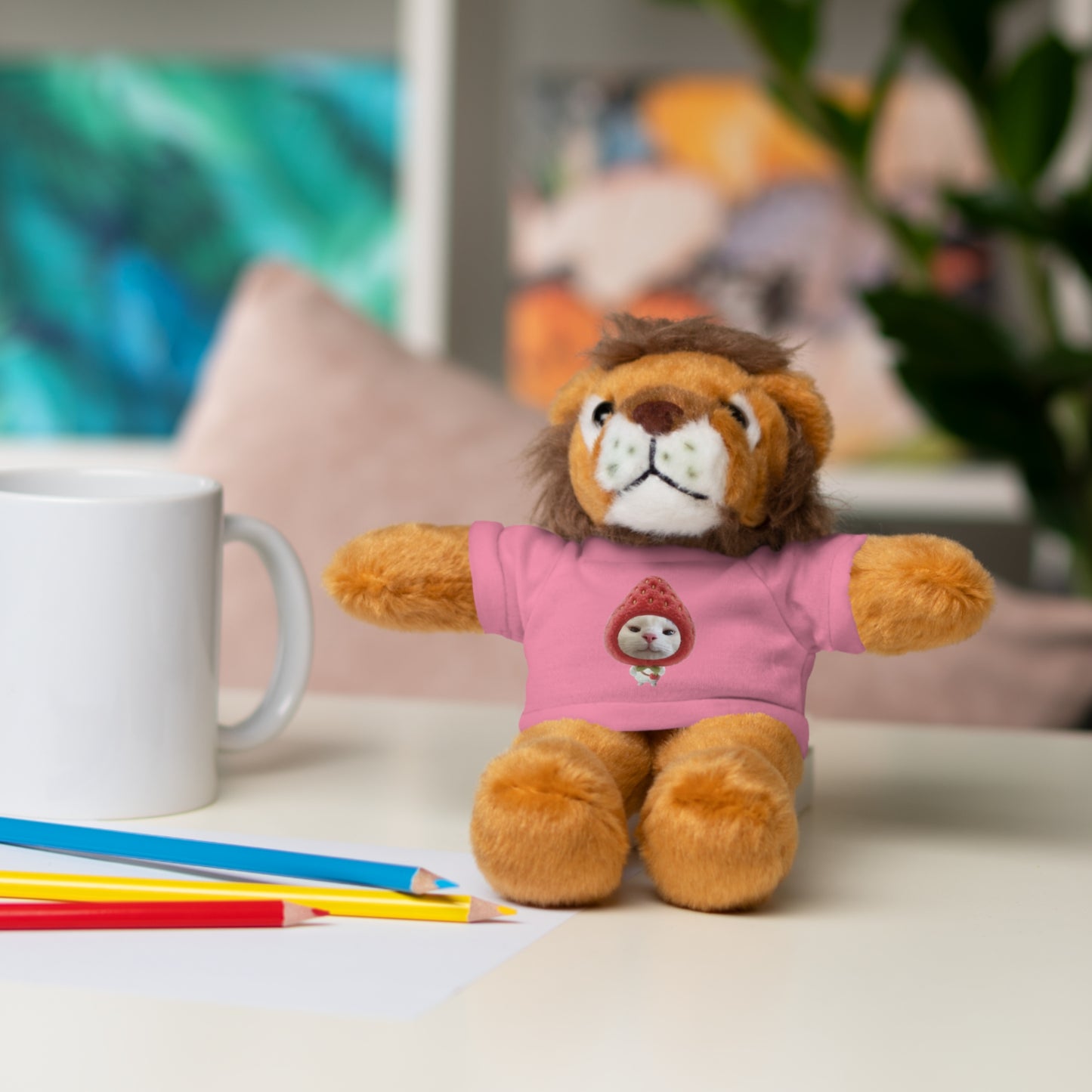Cute Customizable Stuffed Animals with T-Shirt for Kids, Adorable Gifts, Plush Toys, Birthday Surprises, Collectible Toys, Keepsake Gifts