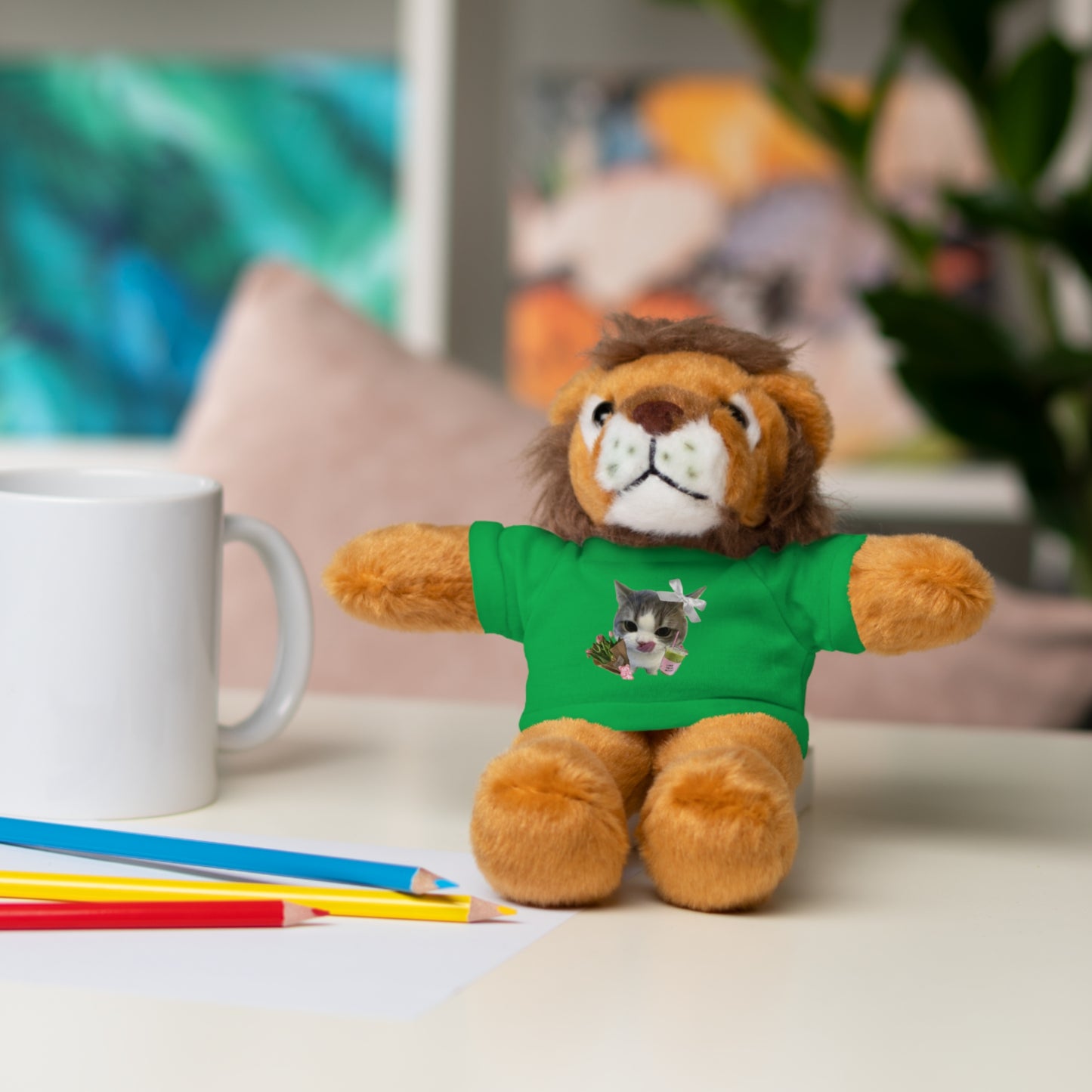 Personalized Stuffed Animal with T-Shirt, Custom Plush Toy, Unique Gift for Kids, Pet-Lovers, Birthday, Baby Shower, Holiday Gift