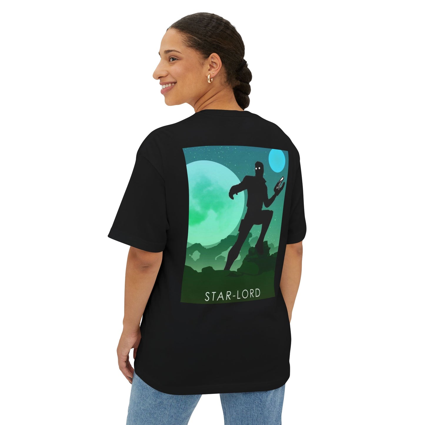 Marvel & Star-Lord Oversized Boxy Tee, Graphic Tee for Fans, Unisex T-Shirt, Gift for Geeks, Casual Wear, Comic-Con Apparel