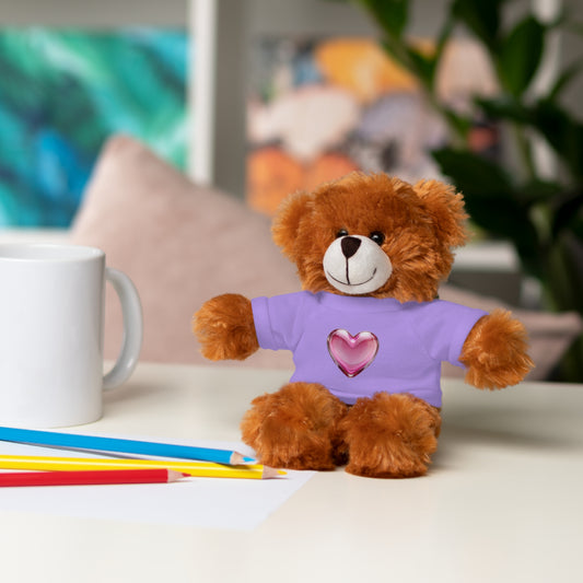Adorable Stuffed Animal with Heart Tee, Perfect Gift for Kids, Birthdays, Baby Showers, or Just Because