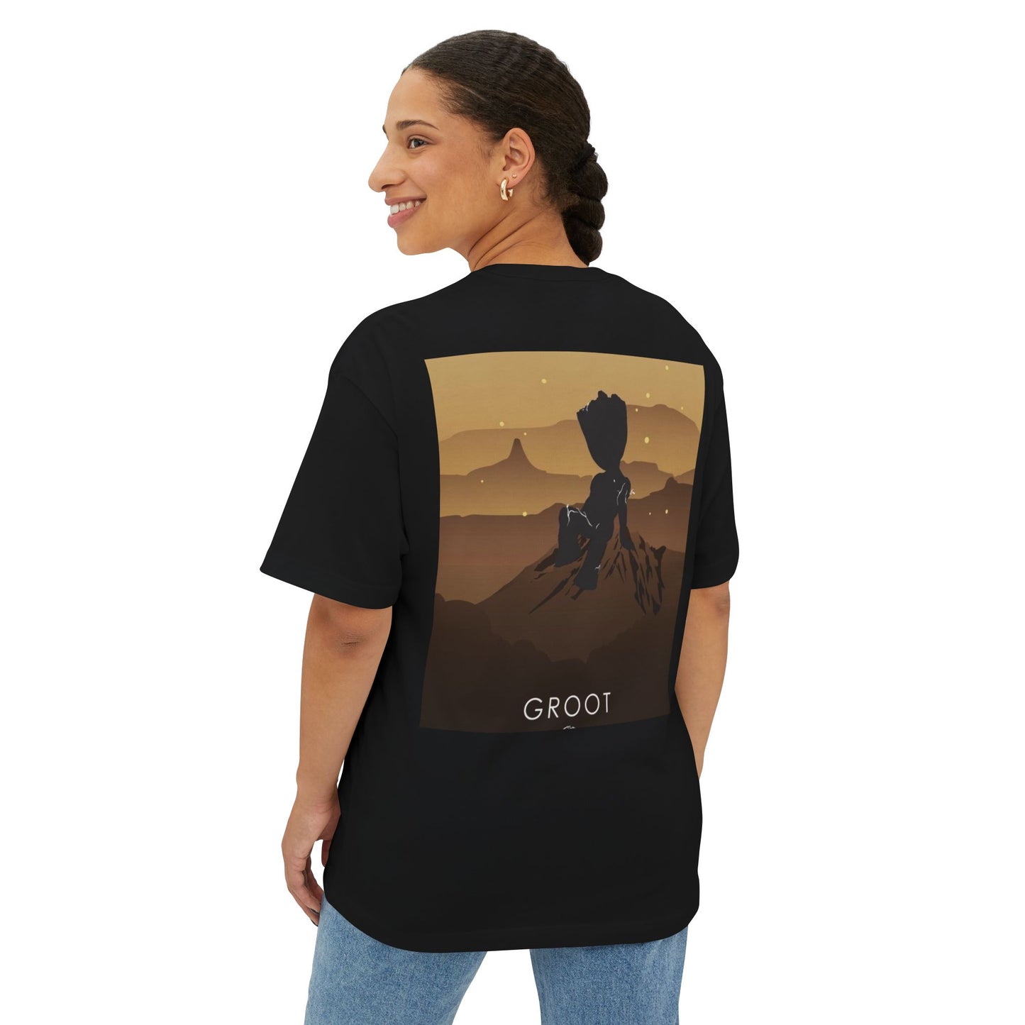 Marvel & Groot Unisex Oversized Tee - Casual Fan Apparel, Comic Gift, Unique T-Shirt, Stylish Graphic Top, Birthday Present