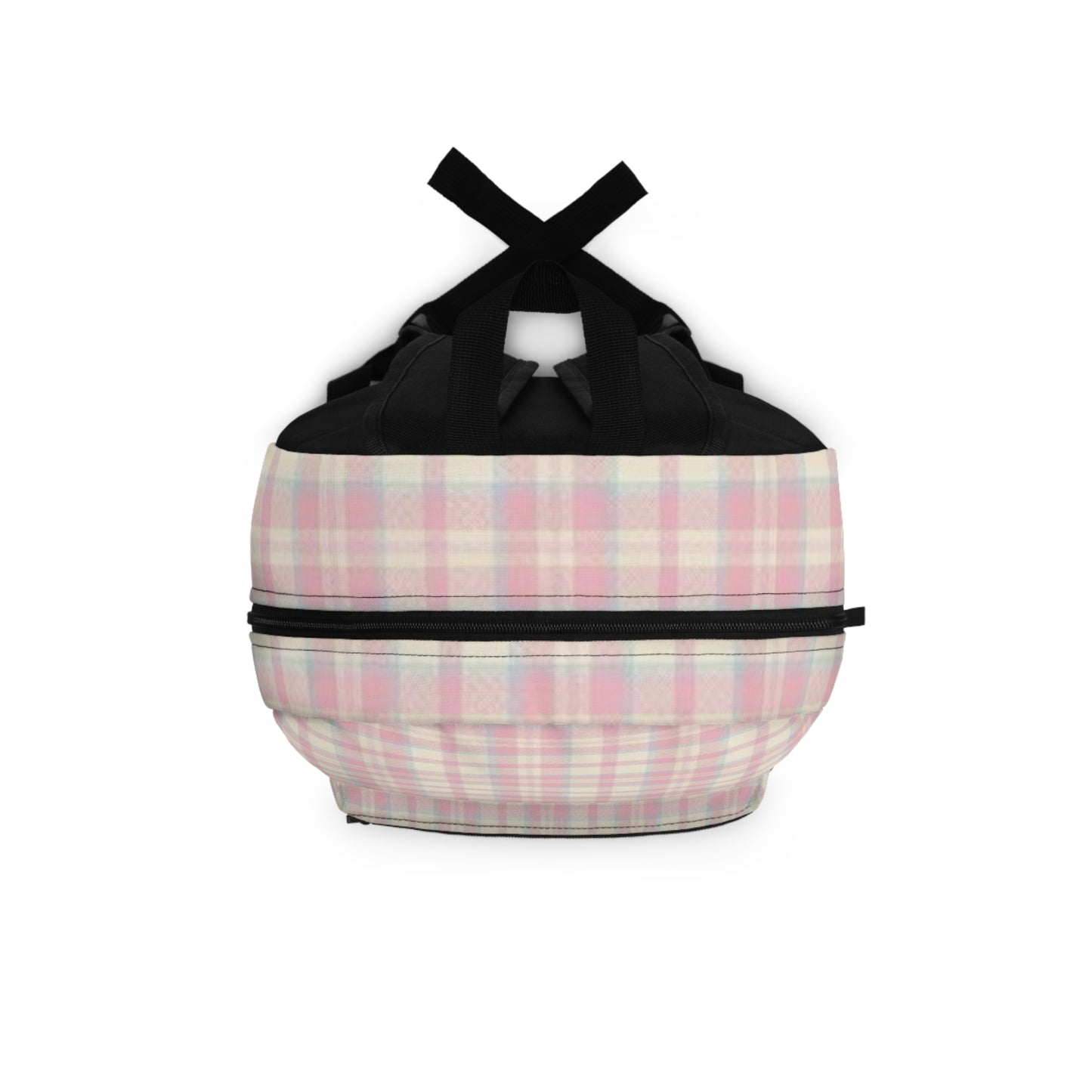 Chic Pink Plaid Backpack for Students, Trendy School Bag, Casual Daypack, Travel Backpack, Gift for Her