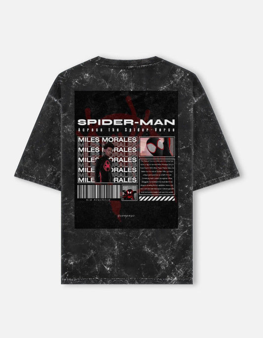 Men's Spider-Man Acid Washed Oversize Tee, Graphic Tee, Marvel Shirt, Superhero Apparel, Gift for Fans, Casual Wear